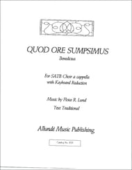Quod Ore Sumpsimus SATB choral sheet music cover Thumbnail